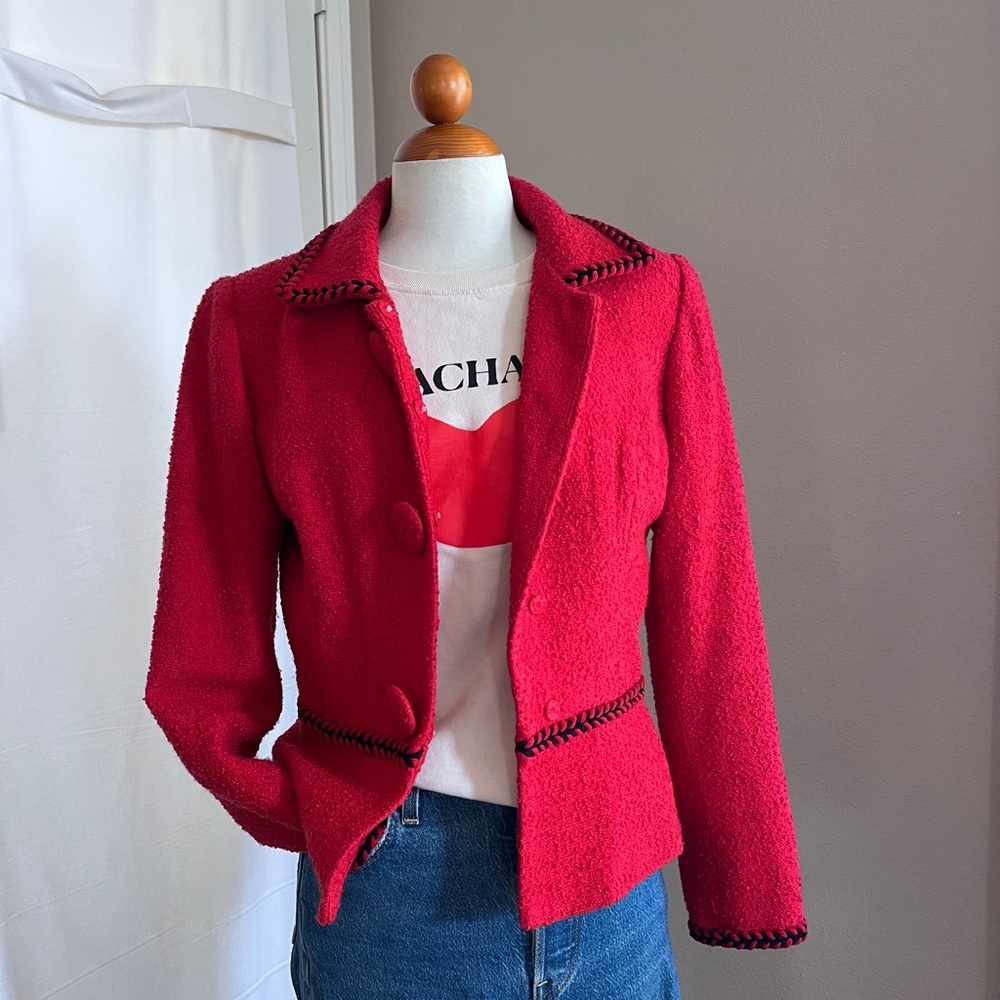 Peck & Peck Red Tweed Jacket